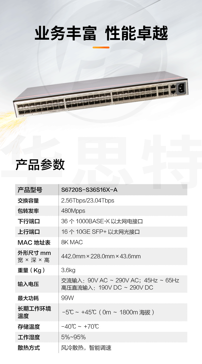華爲智選交換機 S6720S-S36S16X-A
