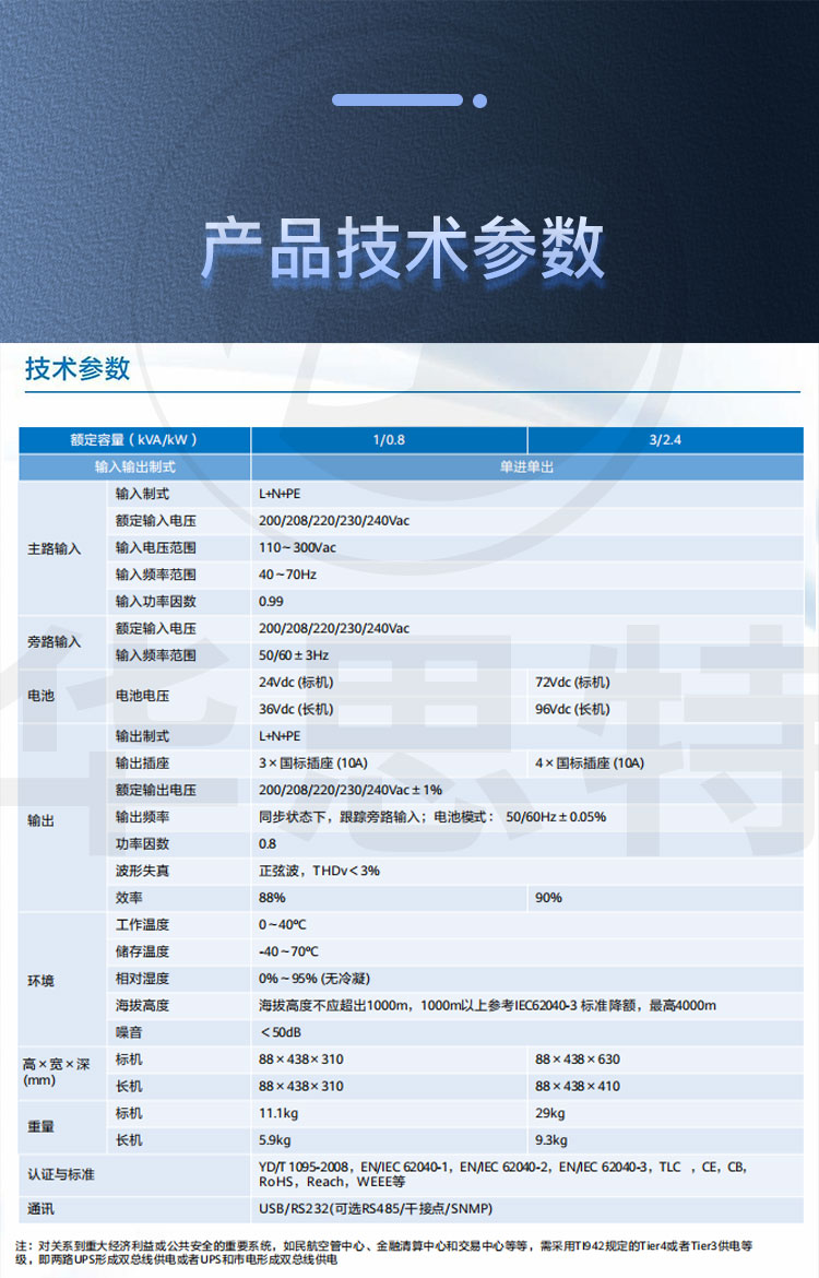 華爲UPS不間斷電源 UPS2000-G-3KRTS