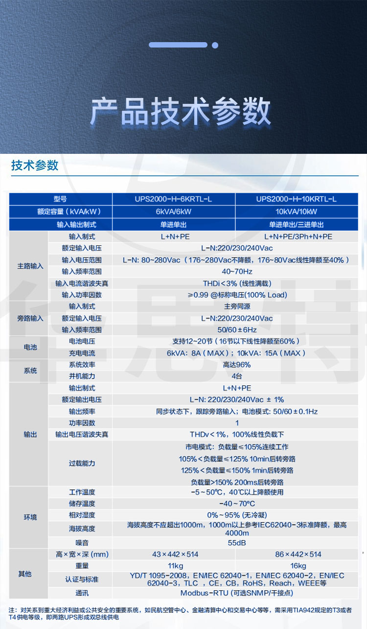華爲UPS不間斷電源 UPS2000-H-10KRTL-L