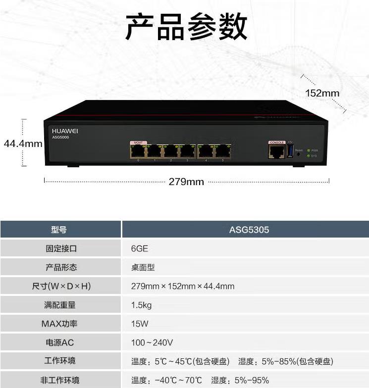 華爲 ASG5305 防火牆