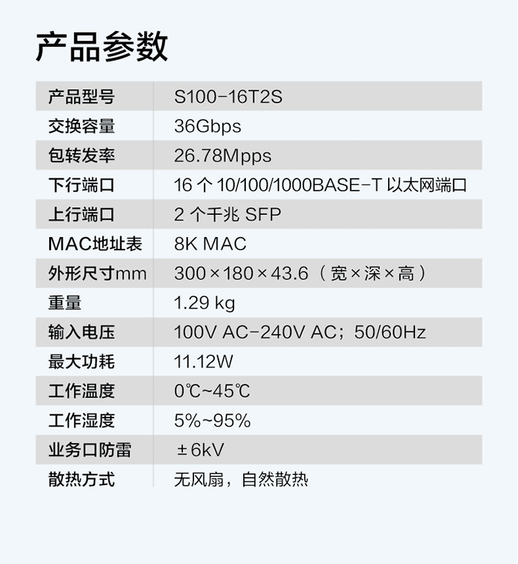 華爲S100-16T2S 企業級16口千兆交換機