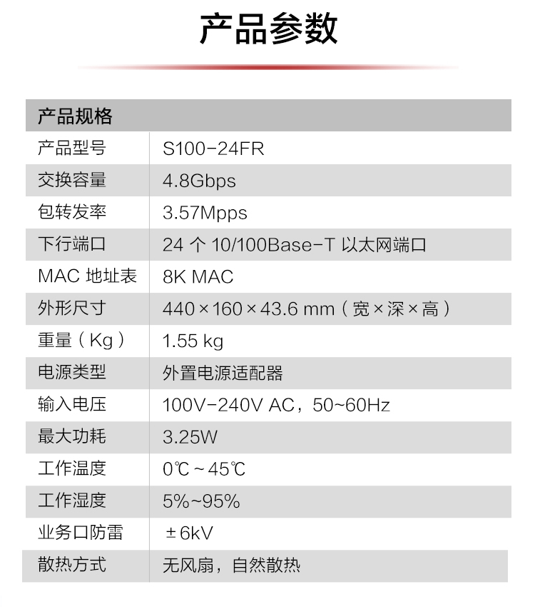 華爲S100-24FR 24口百兆企業級網絡交換機